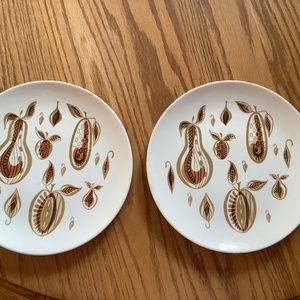 2 Royal China on Royal Ironstone retro plates